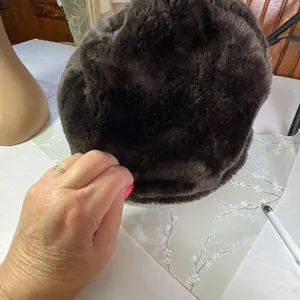 Vintage faux Fur brown Cloche hat . thumbnail 6