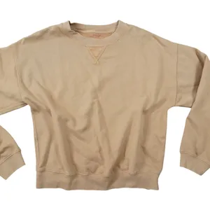 American Eagle Womens XS Tan Fleece Crew Neck Sweatshirt Relaxed‎ Fit Pullover thumbnail 2