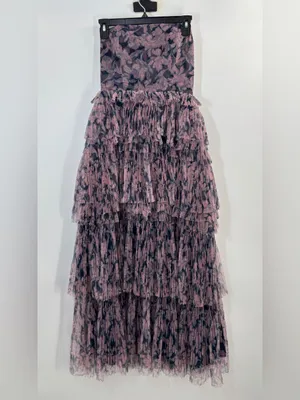 Hutch Outline Floral Tiered Strapless Maxi Dress thumbnail 4
