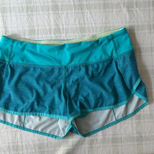 Lululemon Speed Up Women’s Teal Shorts - Stretch Performance thumbnail 5