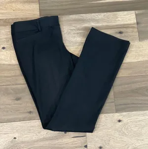 Express Womens Columnist Black Straight Leg Trousers Size 6R thumbnail 1