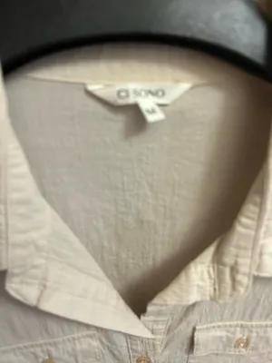 Casual work shirt 3/4 sleeves button down Tan thumbnail 7