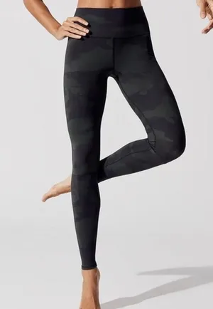 Alo High-Waist Black Camouflage Vapor Leggings thumbnail 1