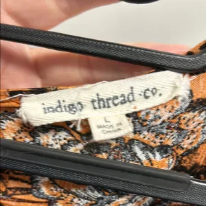 Floral Orange Women's Top Size L thumbnail 5