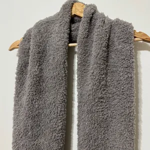 Barefoot Dreams CozyChic Scarf OS Pewter Gray Plush Knit Lounge BDWCC25288 thumbnail 3