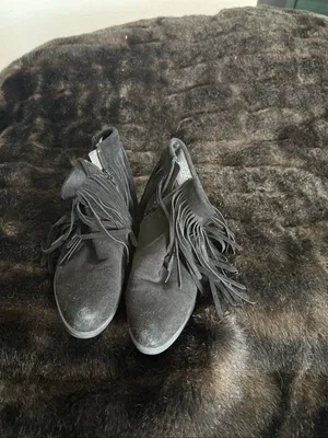 Steve Madden Fringe Western Ankle Boots Booties Size 8.5 Short Boho Cowgirl Boot thumbnail 2