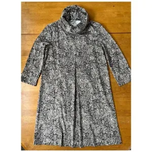 Tyler Boe Kim Faux Suede Dress Multi Animal Print Midi Pockets Casual, Size‎ S thumbnail 3