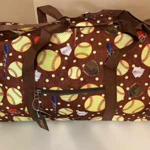 Softball Printed Oversized Duffel Gym. New With Tags thumbnail 2