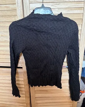 Kirious Black Textured Knit Long Sleeve Top Small thumbnail 1