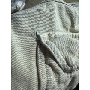 Zara Women Cream Beige Wide Leg Cargo‎ Pants Utility Streetwear Size 2 thumbnail 4