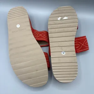 Donald Pliner Cait Sandals Size 9 Red Wedge Slides Summer Tomato Girl Mules thumbnail 9