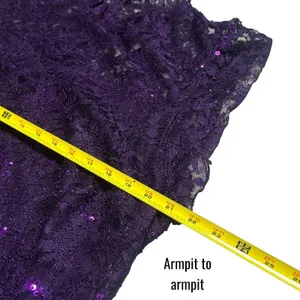 NEW‎ Alexa B Nites Purple Sequin Lace Overlay Midi Dress Evening Event 20W thumbnail 9