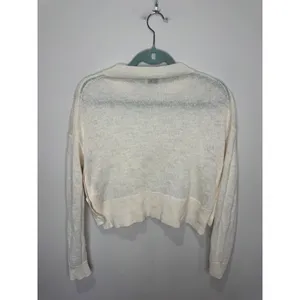 Acne Studios Ryssa Alpaca Merino Wool Cream Cropped‎ Sweater Sz S thumbnail 2