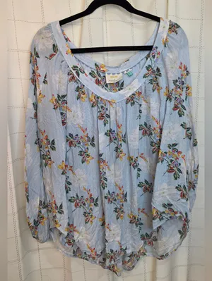 Anthropologie Maeve Floral Circle Top thumbnail 2
