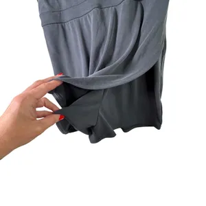 Abercrombie & Fitch Wrap Romper Skort Viscose Gray Medium NWT Summer Minimalist‎ thumbnail 7