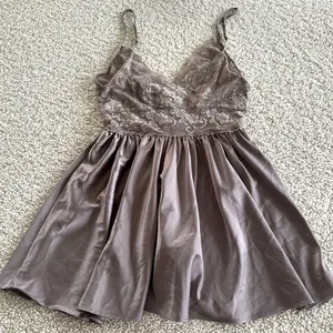 Vintage Victoria's Secret Babydoll Lingerie Dress Satin Lace Size Large VS VTG thumbnail 2