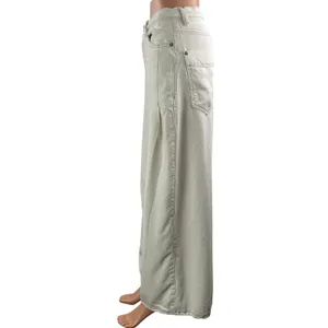 Free People We The Free Old West Slouchy White Wide Leg Baggy Denim Jeans Sz 30 thumbnail 2