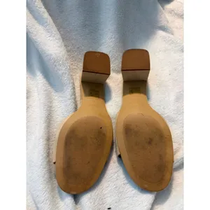 J.Crew‎ Block Heel Slide Sandals Suede Beige Minimalist Neutral Size 11 thumbnail 9