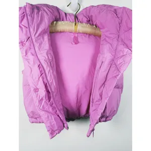 Lululemon Wunder Puff Super Cropped Vest Hooded Size 0 Dahlia Mauve Pink Outdoor thumbnail 6