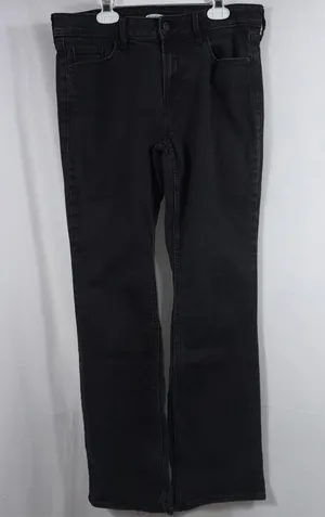 Old Navy Micro-Flare Black Jeans Women’s Size 8 thumbnail 1