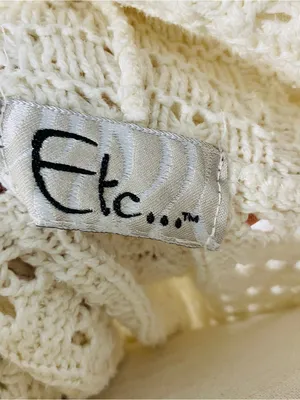 VINTAGE ETC. Crochet Cowl Neck Poncho thumbnail 6