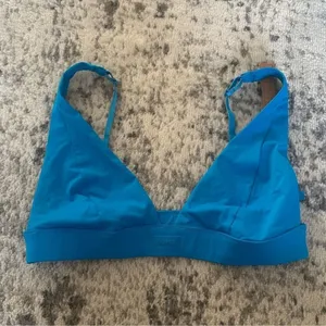 Skims (B10) Women's SKIMS Signature Swim Plunge Top 4X NWT Turquoise thumbnail 4