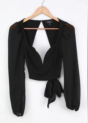 Lulus Crop Top Tie Back thumbnail 5