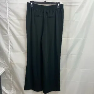 A New Day women's black‎ pull on belted wide leg stretch high rise pants casual thumbnail 4