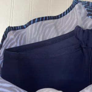 AERIE Offline by Aerie Zebra Print Lined Running Activewear Shorts Blue Size L thumbnail 10