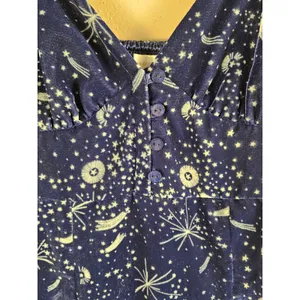 Urban Outfitters Womens Blue‎ Velvet Rooftop Constellation Midi Dress Small thumbnail 3