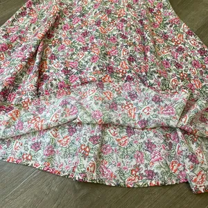 Old Navy Short Sleeve Fit & Flare Dress Sweetheart Neck Pink Ditzy Floral ~ Sz M thumbnail 4