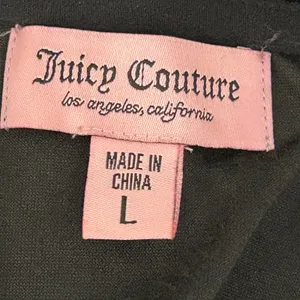 Vintage Juicy Couture Black Velour Zip Up Hoodie Rhinestone Y2K Womens Large thumbnail 7