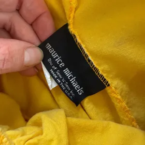 Vintage 80s Maurice Michaels Yellow Romper Ruffle M L thumbnail 9