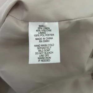 Cynthia Rowley Drop Waist Bubble Hem Linen Blend Dress Sz XS Beige Lagenlook thumbnail 7