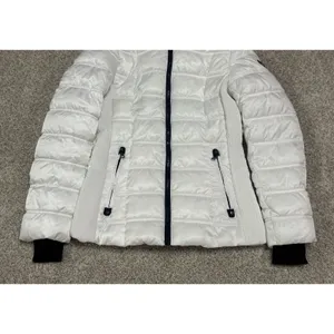 Nautica White Puffer Jacket Faux Fur Hood Quilted Winter Coat Size Small thumbnail 6