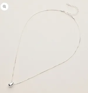 18K Gold Dipped 3D Teardrop Pendant Necklace | Minimalist Jewelry thumbnail 1