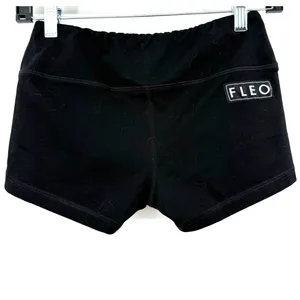 Fleo Size Small Black Booty Shorts Athletic Athleisure Exercise Workout Crossfit thumbnail 2