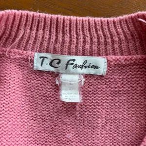 90s Vintage TC Fashion Pink Sweater Vest L Floral Embroidered Knit Coquette thumbnail 3