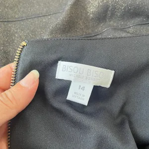 Bisou Bisou Y2K Metallic Ruched Dress Sz 14 Mob Wife Cocktail Club Brown Shimmer thumbnail 11