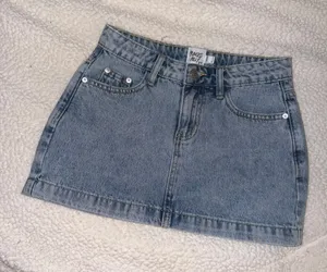 Princess Polly denim mini skirt thumbnail 1
