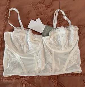 H&M Corset Top White thumbnail 1