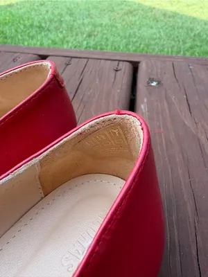 ALOHAS Por Do Sol Red Leather Mary Jane Ballet Flats EU 37 US 6.5 $190 thumbnail 6