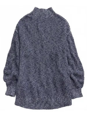 AE Aerie Hits The Spot Mockneck Sweater American Eagle NWT Blue Fresh Bright Sm thumbnail 3