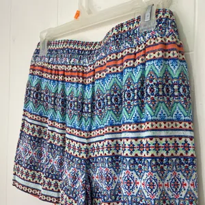Maurices Elastic Waist Printed Pull On Soft Shorts Geometric Boho ~ Size M thumbnail 11
