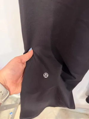 Black Vintage Lululemon Wide leg Yoga Pants with Contrast Waistband thumbnail 5