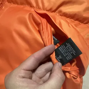 L.L.Bean Vest Women's Medium Orange Navy Reversible Down Puffer Full Zip Outdoor thumbnail 4