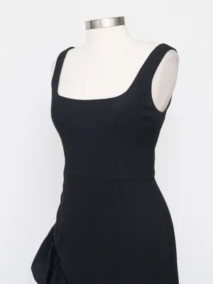 Dress the Population‎ - Charlene Asymmetrical Ruffle Mermaid Gown thumbnail 8