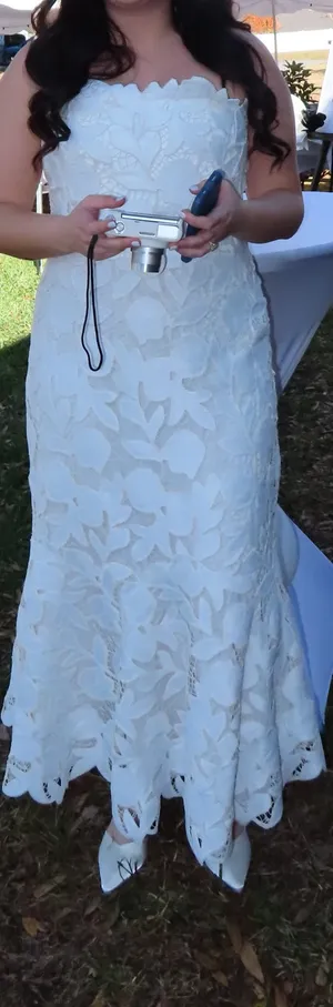SIMKHAI Valletta Strapless Embroidered White Dress thumbnail 5