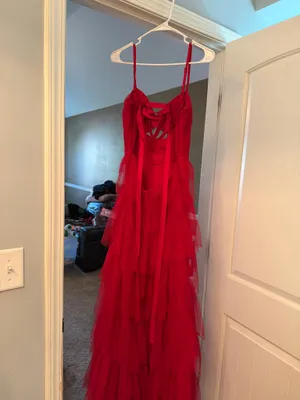 Prom dress Red Size 11 thumbnail 4