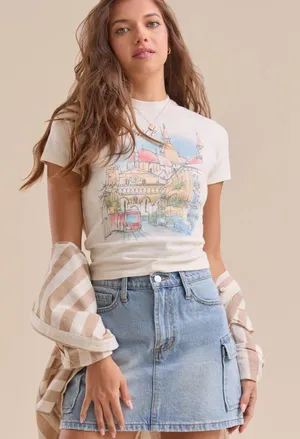 Altar'd State Jean Skirt thumbnail 1